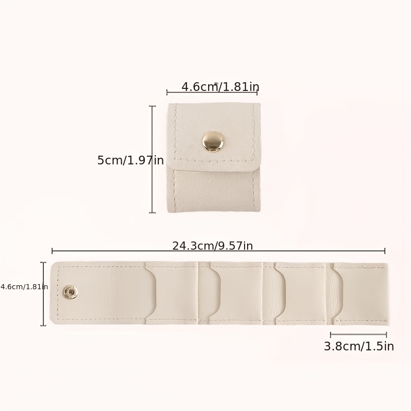 4-Grid Foldable Multi-Functional Travel Jewelry Pouch